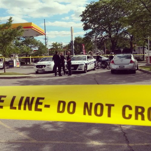 Peel Police are investigating after a woman was struck at the Shell gas station on Erin Mills Pkwy. at Fowler Dr. on Wednesday, June 8, 2016. (Photo: Kelly Roche/QEW South Post)