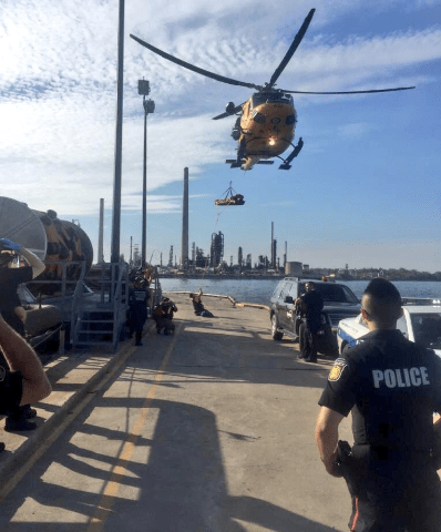Two people were injured following a collision involving a pair of Sea-Doos in Lake Ontario on Saturday, June 4, 2016. (Photo: Peel Regional Police)