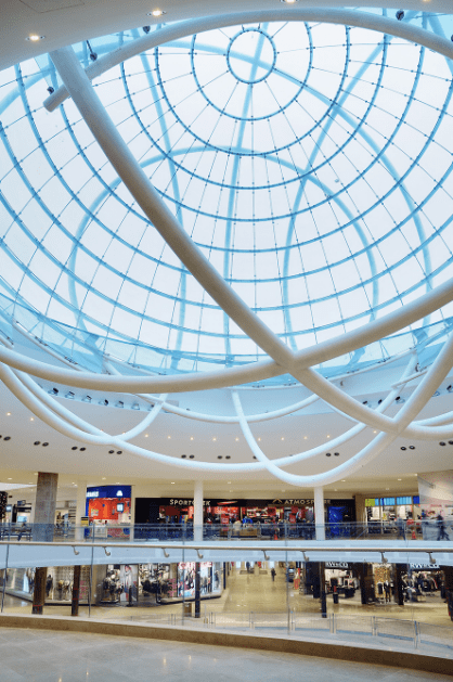 The infinity fountain is under the sphere in the mall's centre court. (Photo: Erin Mills Town Centre)