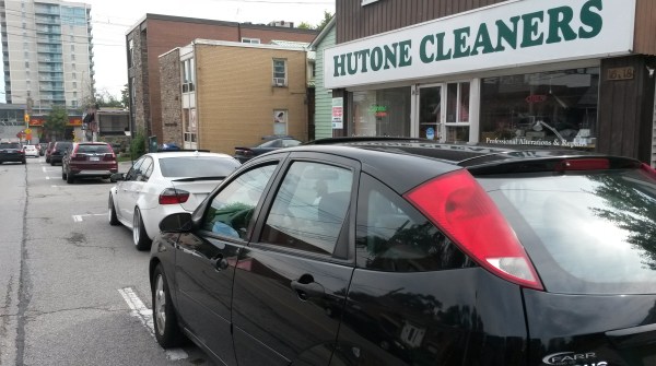 Cars are parked along Stavebank Rd. in Port Credit on Sunday, Sept. 18, 2016. (Photo: Kelly Roche/QEW South Post)
