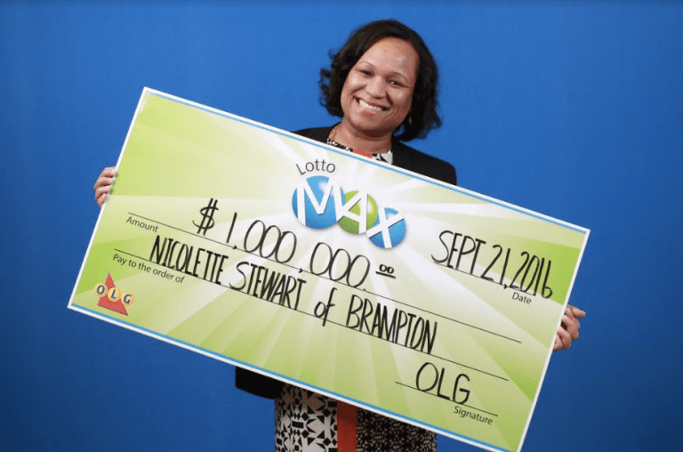 Nicolette Stewart of Brampton has $1 million reasons to smile after playing Lotto Max. (Photo: OLG)