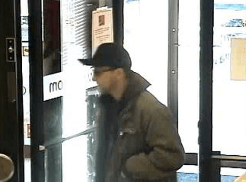 A robbery suspect is seen in this Peel Regional Police handout. 