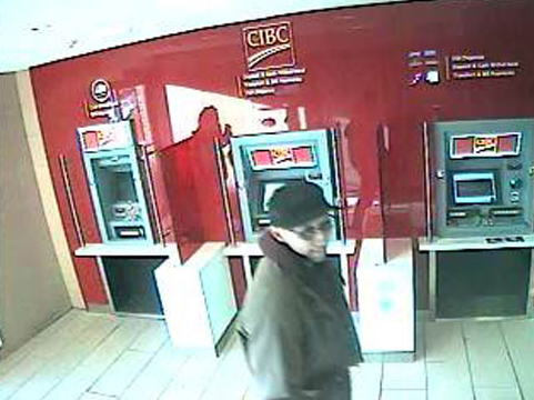 A robbery suspect is seen in this Peel Regional Police handout. 